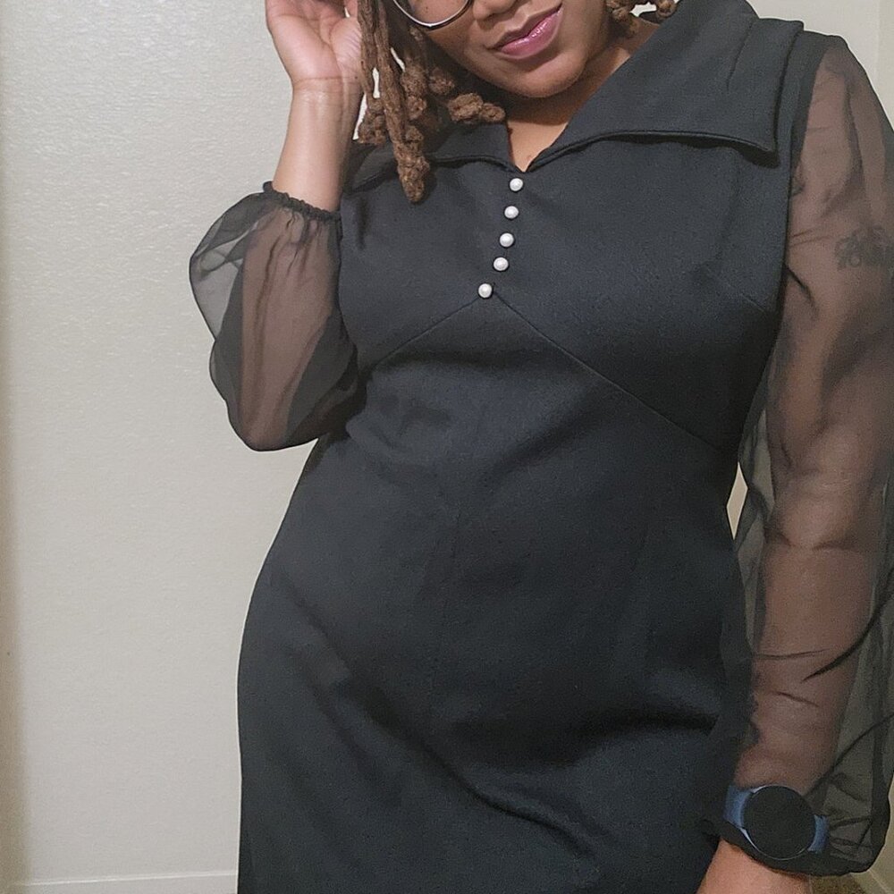 Tribute brand vintage black dress